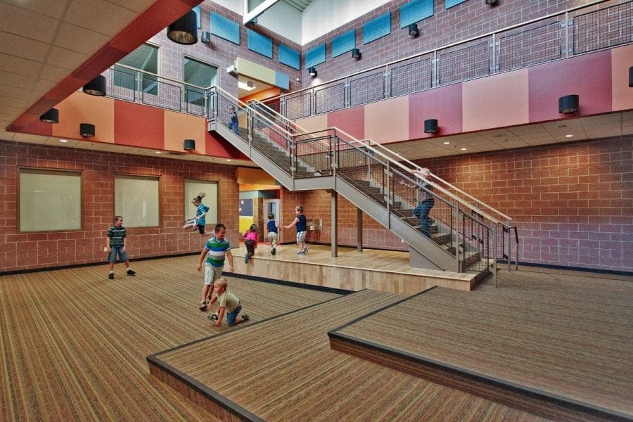 Staircase with people