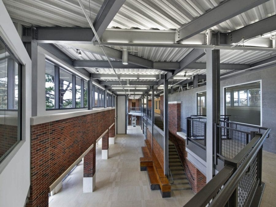 inside of building with staircase