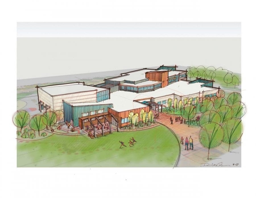 3d art model of school