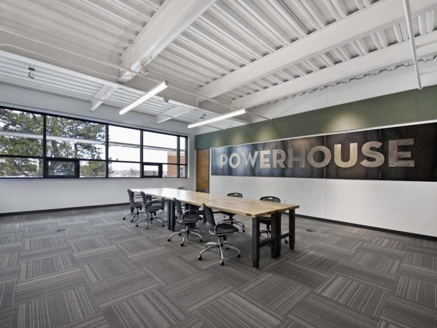 Conference room with windows