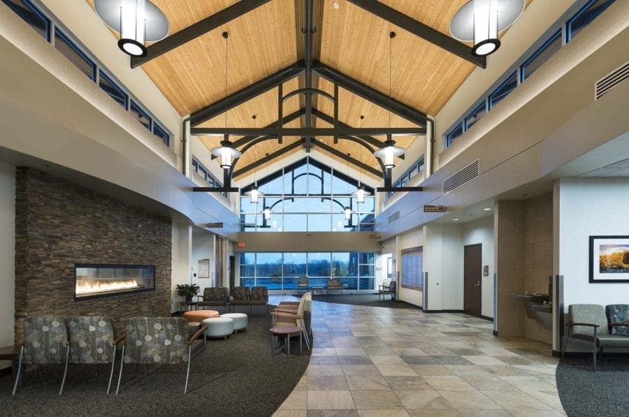 Large lobby waiting area