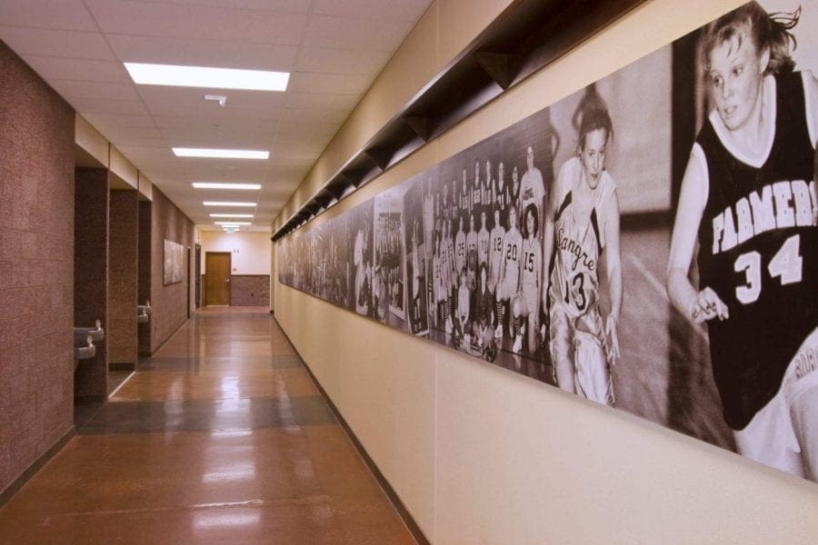 Wall with old photos