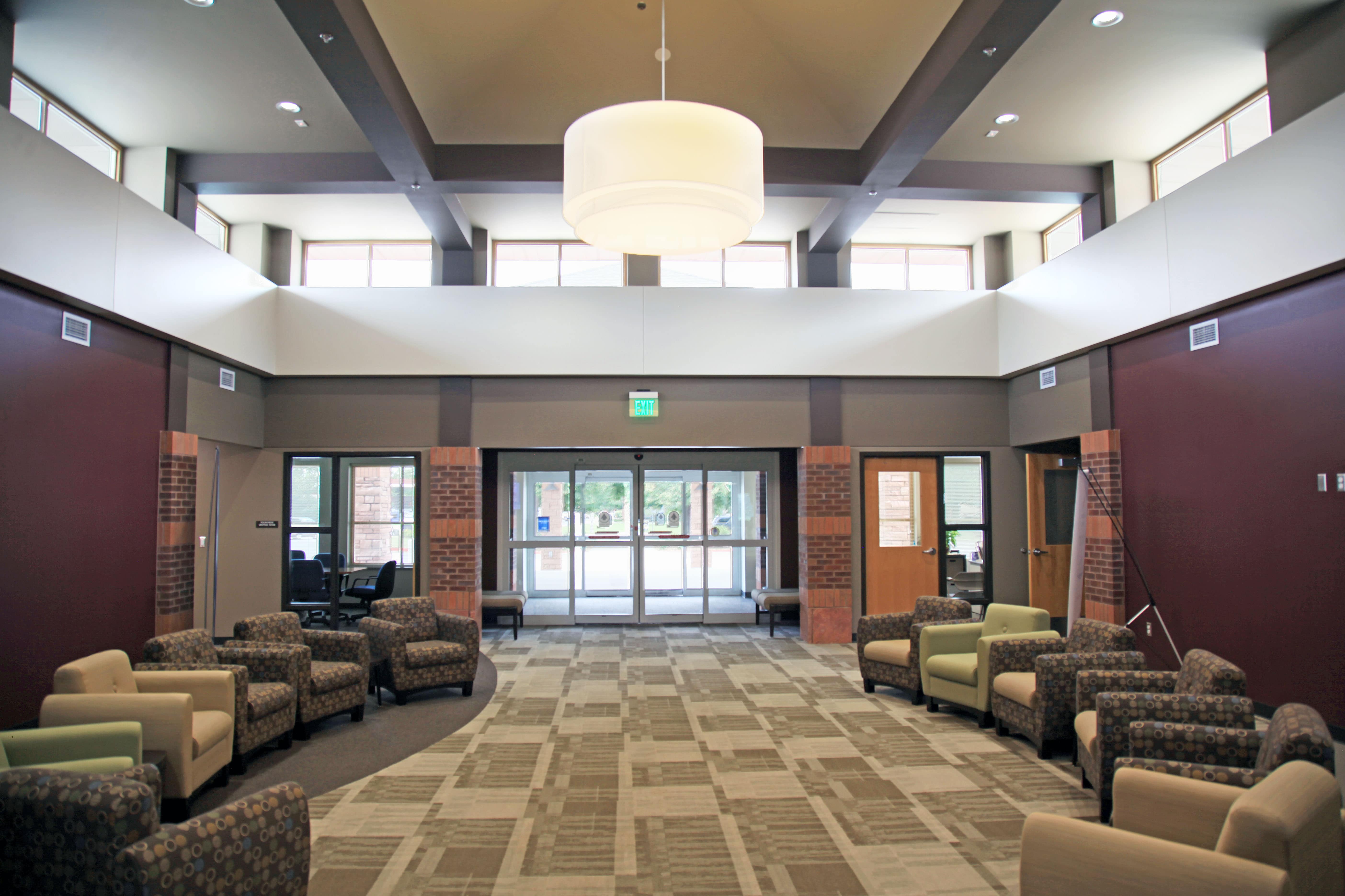 Waiting area with chairs