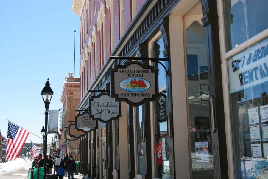 Street view of businesses
