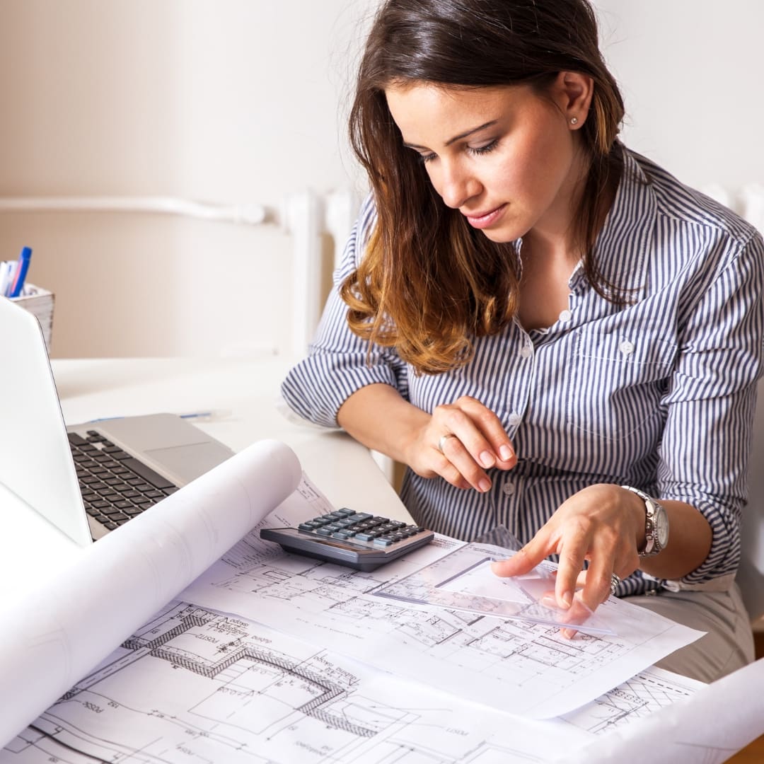 architect doing research for building plans