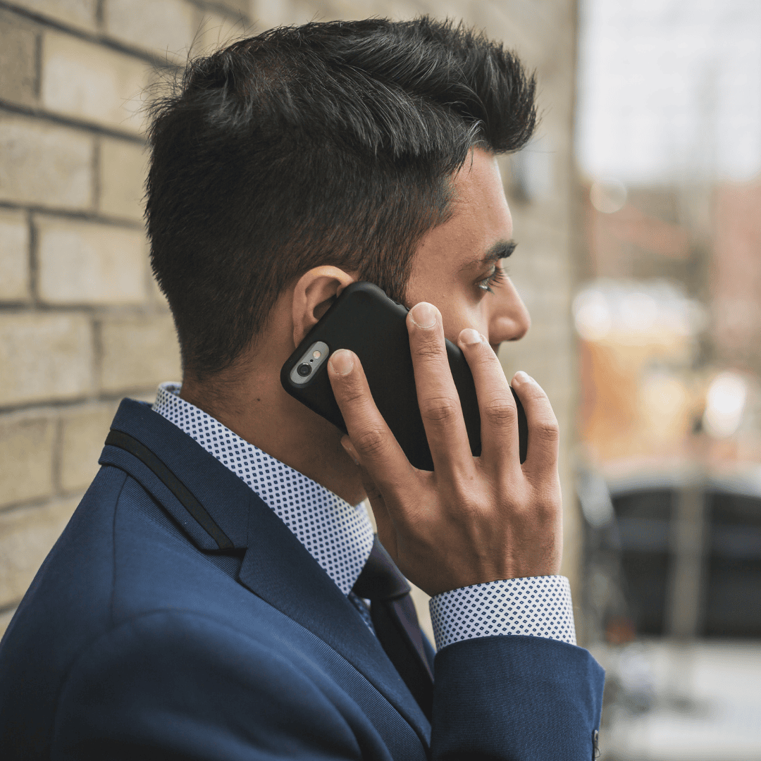 man talking on the phone