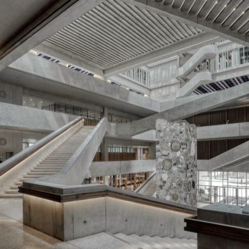 A university interior in Europe