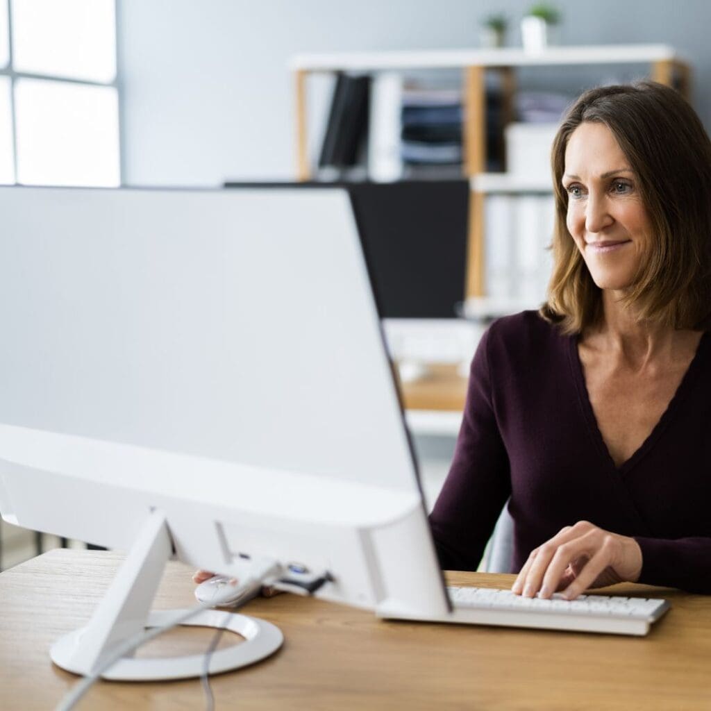 Woman on computer